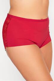 Yours Curve Pink Lace Mid Rise Shorts 3 Pack - Image 3 of 3