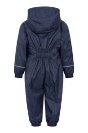 Mountain Warehouse Blue Junior Spright Waterproof Fleece Lined Rainsuit - Image 3 of 5