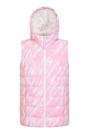 Mountain Warehouse Pink Kids Jewel Water Resistant Hooded Gilet - Image 1 of 5