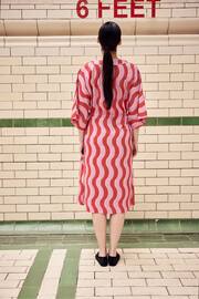 Cath Kidston Pink/Red Swirl Print Kaftan Dress - Image 2 of 6