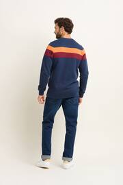 Brakeburn Blue Colour Block Sweatshirt - Image 2 of 4