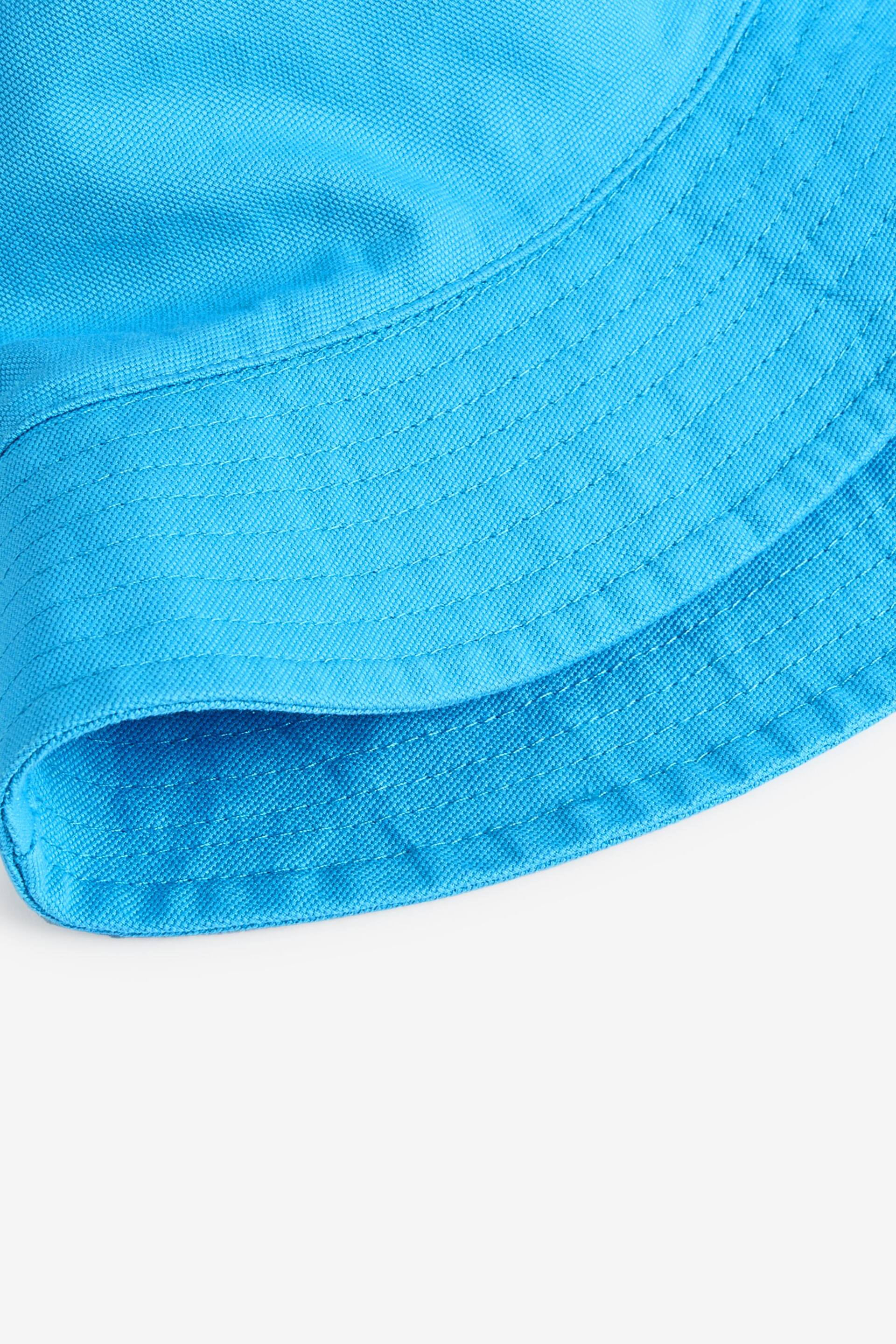 Turquoise Blue Canvas Bucket Hat (3mths-16yrs) - Image 2 of 2