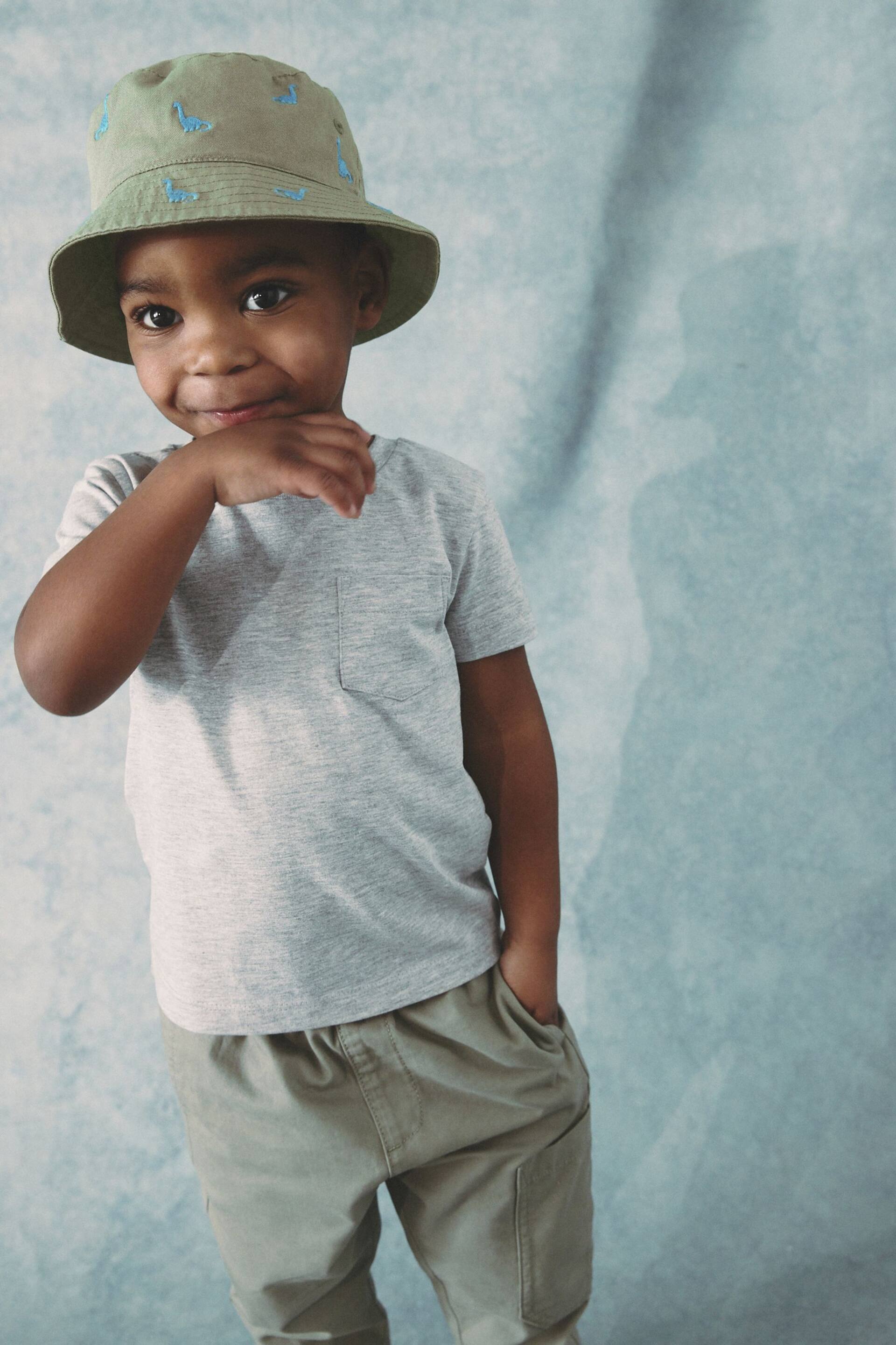 Blue/Green Dinosaur Bucket Hat (3mths-10yrs) - Image 2 of 4