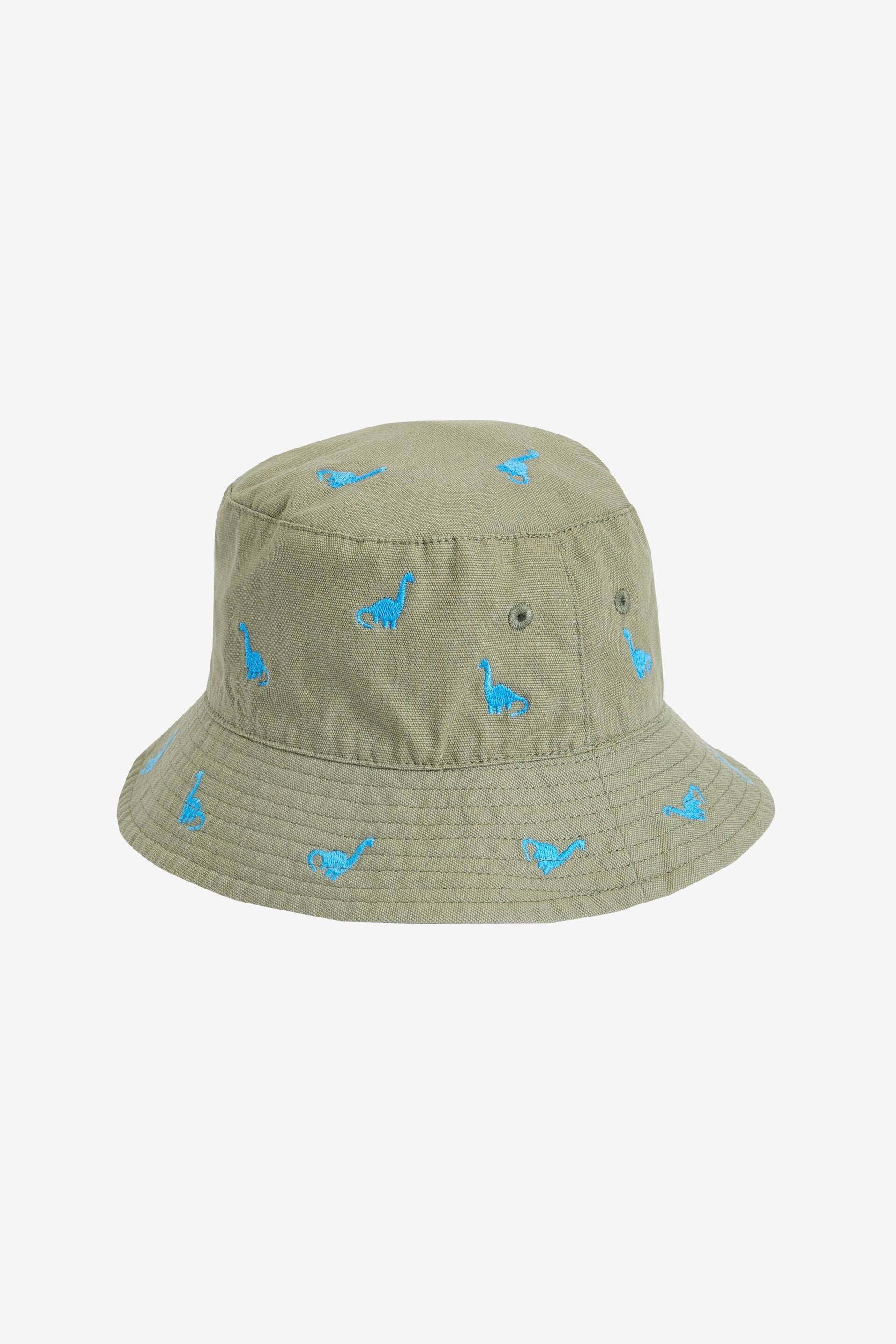 Blue/Green Dinosaur Bucket Hat (3mths-10yrs) - Image 3 of 4