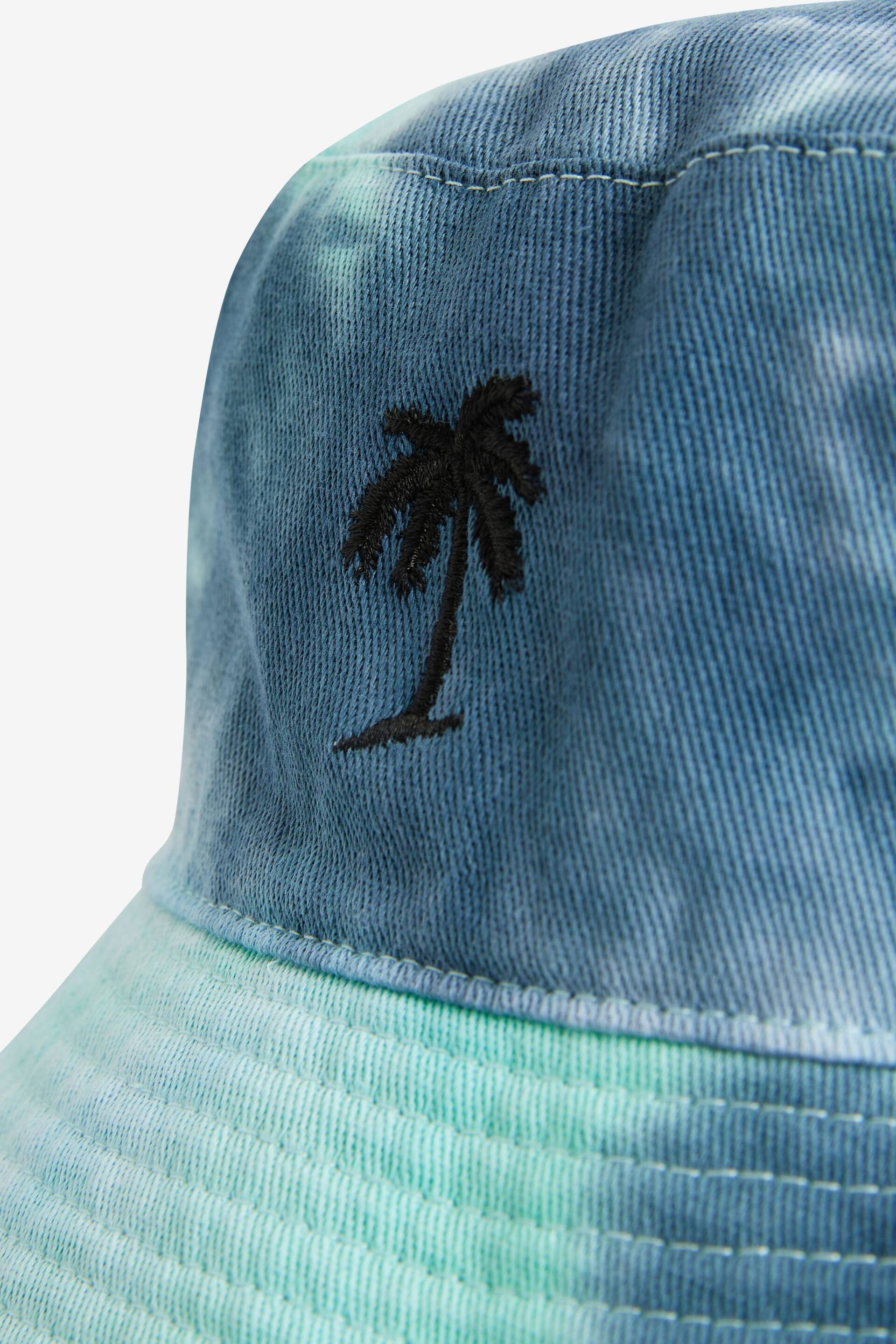 Blue/Green Tie Dye Bucket Hat (1-16yrs) - Image 4 of 4