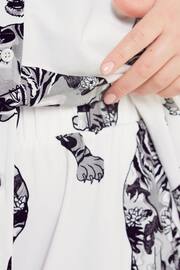 Chelsea Peers White Curve Organic Cotton Lotus Tiger Print Short Pyjama Set - Image 5 of 5