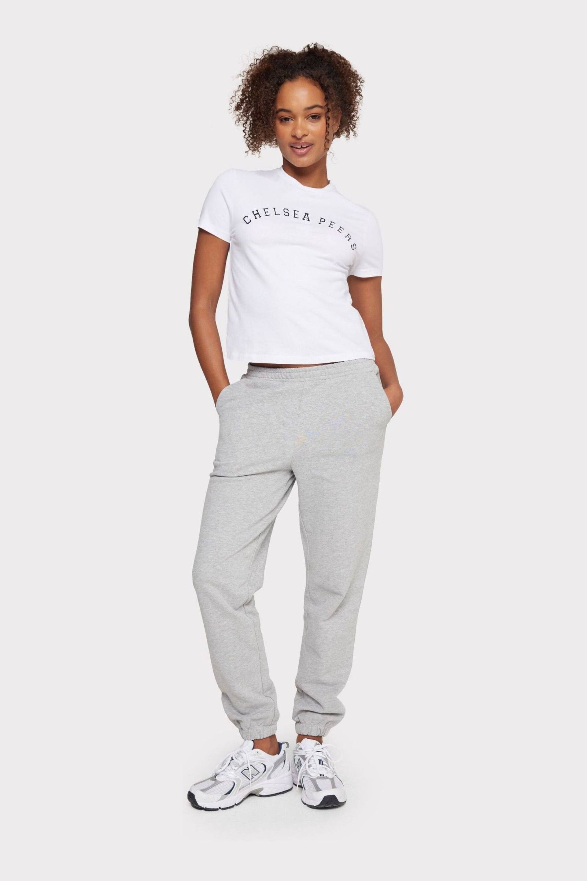 Chelsea Peers White Organic Cotton Logo Crop T-Shirt - Image 3 of 5