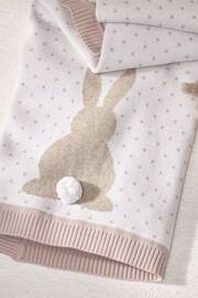 The White Company Pink Pom Bunny Baby Blanket - Image 1 of 3
