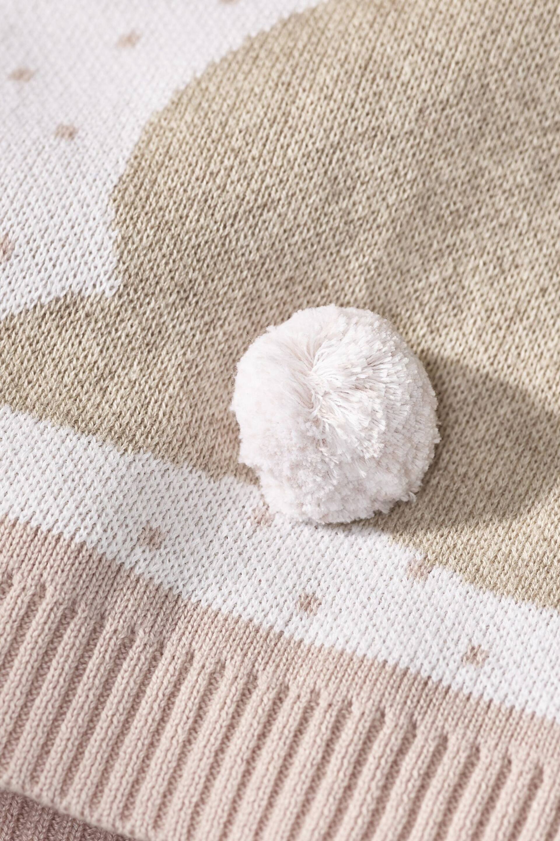 The White Company Pink Pom Bunny Baby Blanket - Image 2 of 3