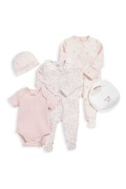 Mamas & Papas Pink 5 Piece Floral Starter Set - Image 2 of 6