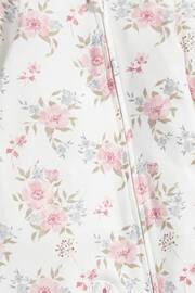 Mamas & Papas Pink Floral Print Sleepsuit - Image 3 of 3