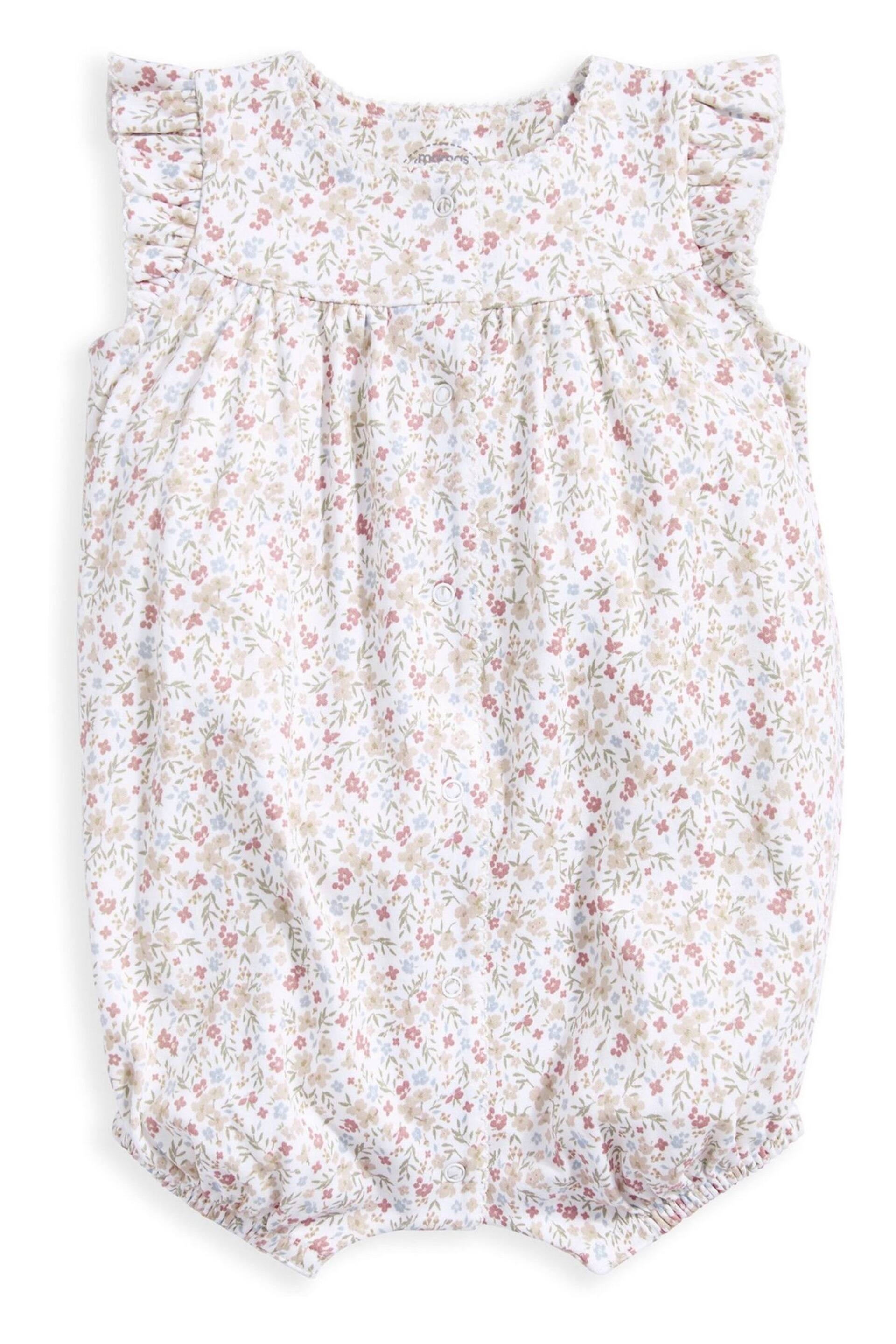 Mamas & Papas Pink Ditsy Floral Jersey Shortie Romper - Image 2 of 3