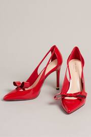 Ted Baker Red Orliney Patent Bow 100mm Cut-Out Detail Courts - Image 2 of 5