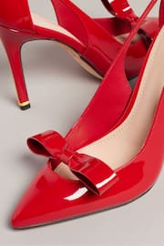 Ted Baker Red Orliney Patent Bow 100mm Cut-Out Detail Courts - Image 3 of 5