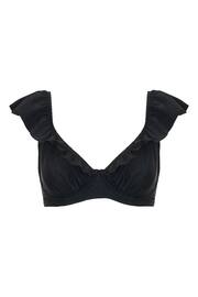 Pour Moi Black Bermuda Underwired Non Padded Frill Top - Image 4 of 4