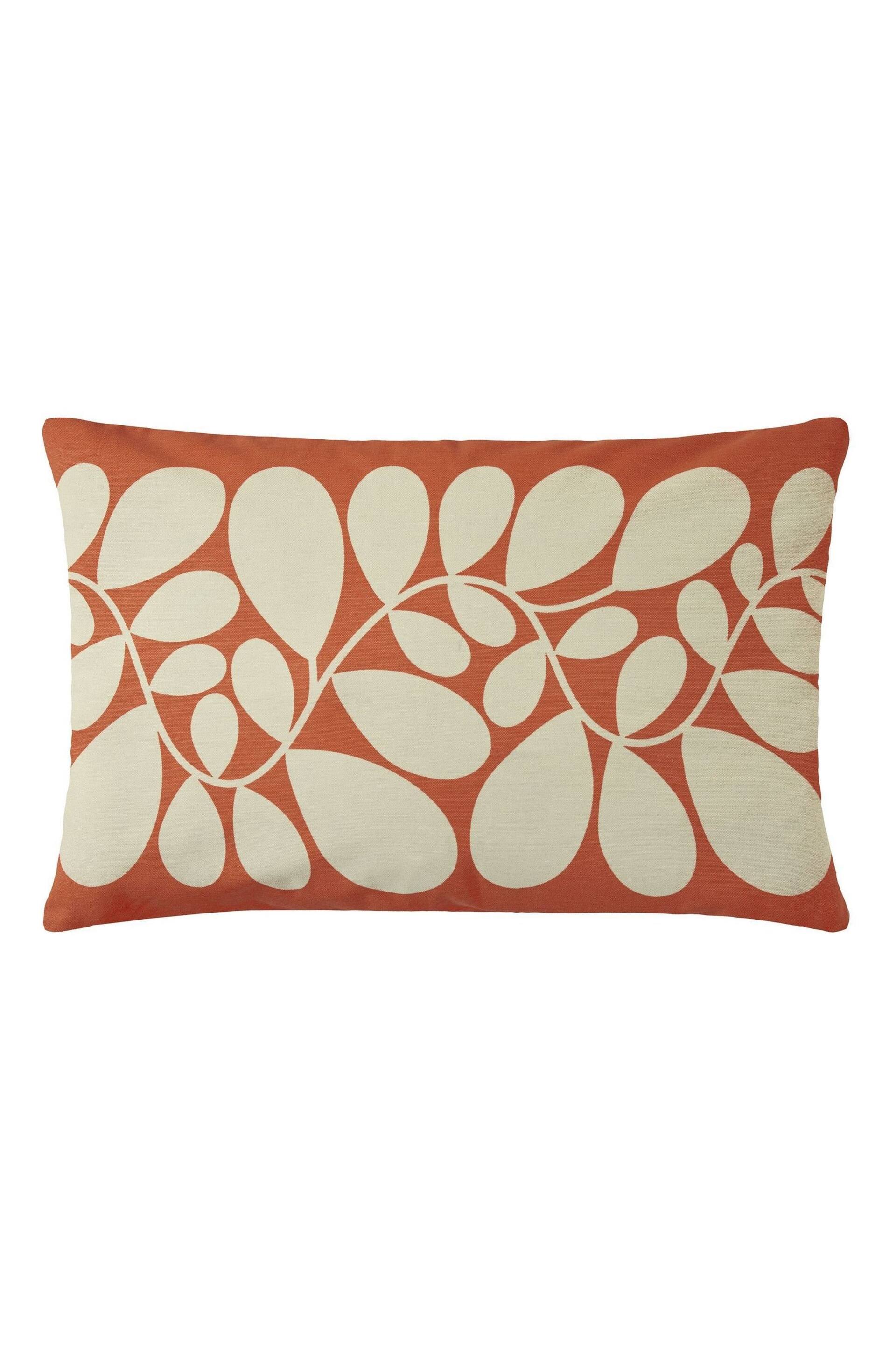 Orla Kiely Tomato Pink Sycarmore Stripe Feather Filled Cushion - Image 3 of 4