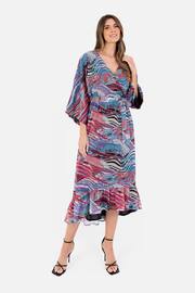 Lovedrobe Wrap Kimono Dress With Ruffled High Low Hem - Image 1 of 5