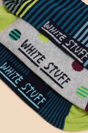 White Stuff Blue Bicycle Ankle Socks 3 Pack - Image 2 of 2