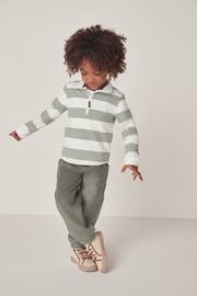 The White Company Green Organic Cotton Rugby Shirt & Cord Trouser Set - Image 1 of 10
