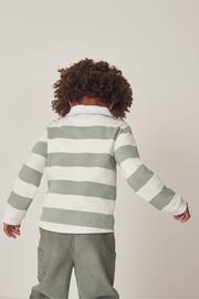 The White Company Green Organic Cotton Rugby Shirt & Cord Trouser Set - Image 4 of 10