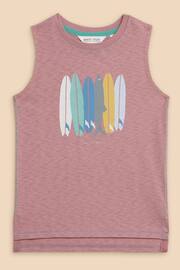 White Stuff Purple Scaling Waves Graphic Vest - Image 1 of 3