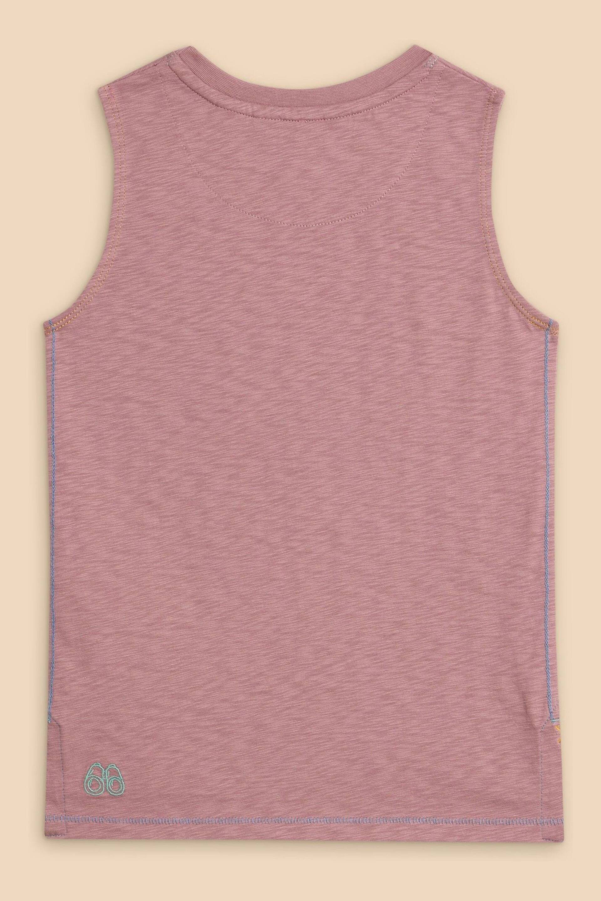 White Stuff Purple Scaling Waves Graphic Vest - Image 3 of 3