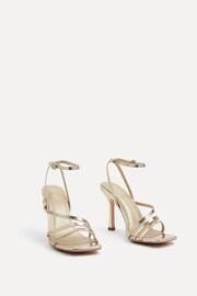 Linzi Gold Scarlett Strappy Heel Sandals With Ankle Strap - Image 3 of 5