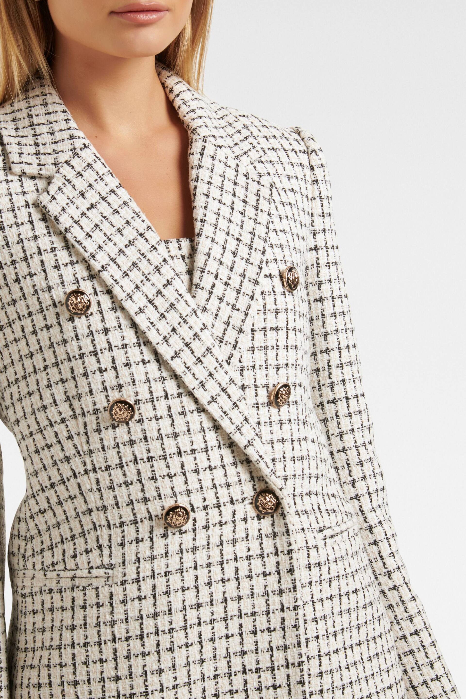 Forever New Cream Pearl Boucle Jacket - Image 5 of 5