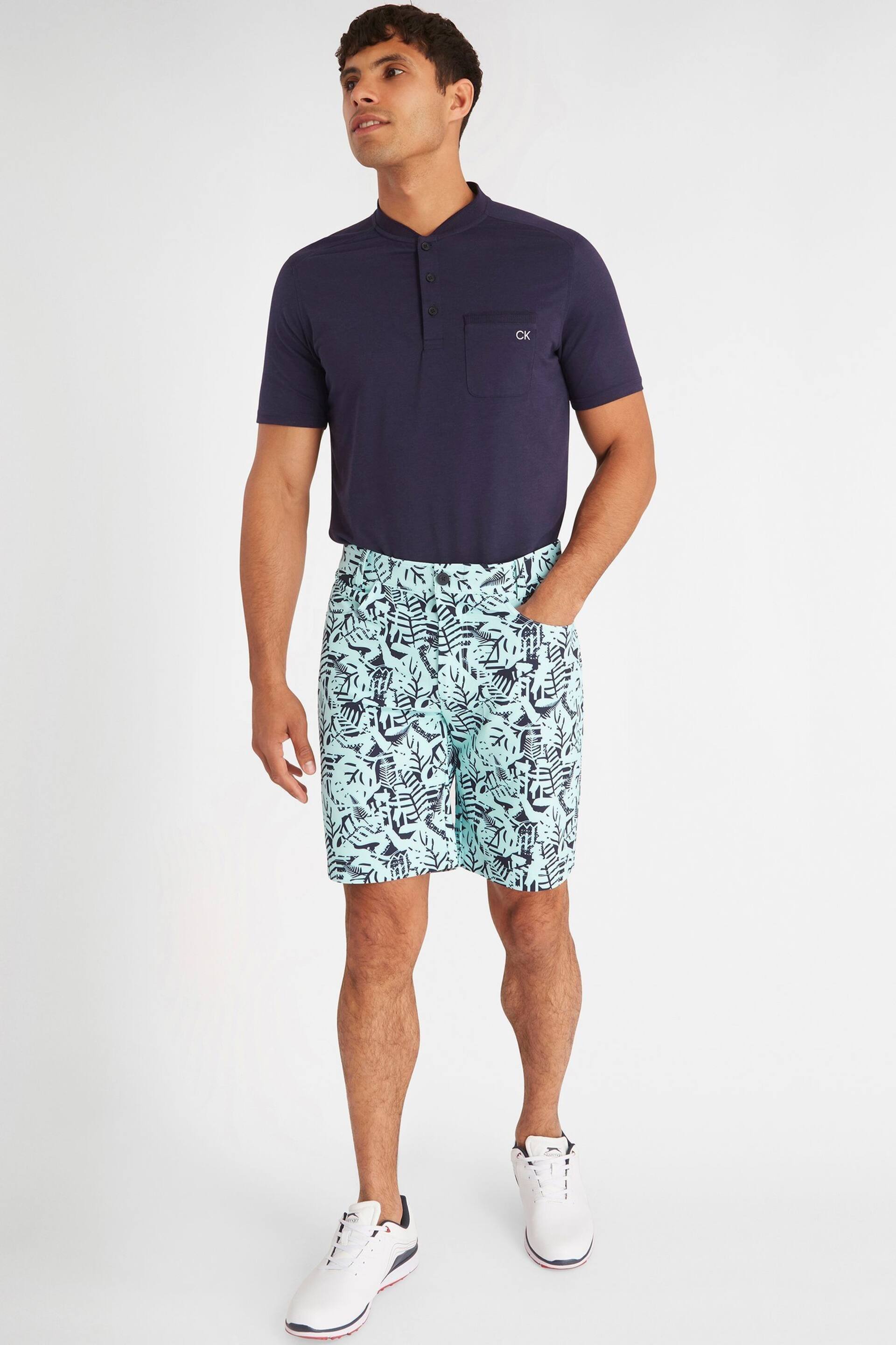 Calvin Klein Golf Blue Printed Genius Shorts - Image 3 of 10