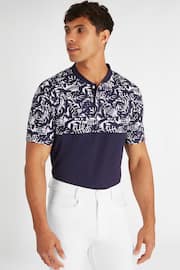 Calvin Klein Golf Blue Brookhill Blade Collar Polo shirt - Image 1 of 8