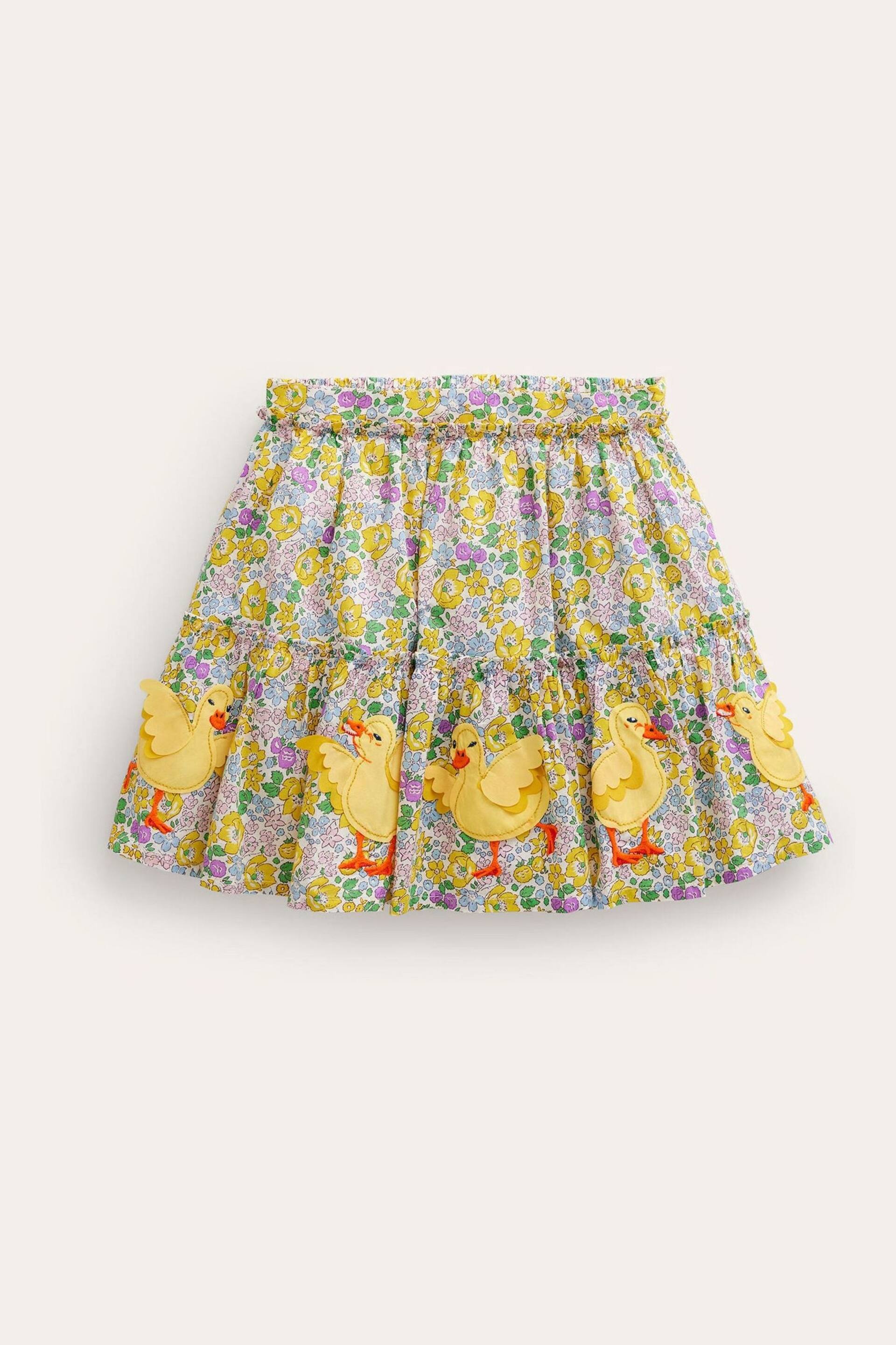 Boden Yellow Chick Appliqué Skirt - Image 2 of 3