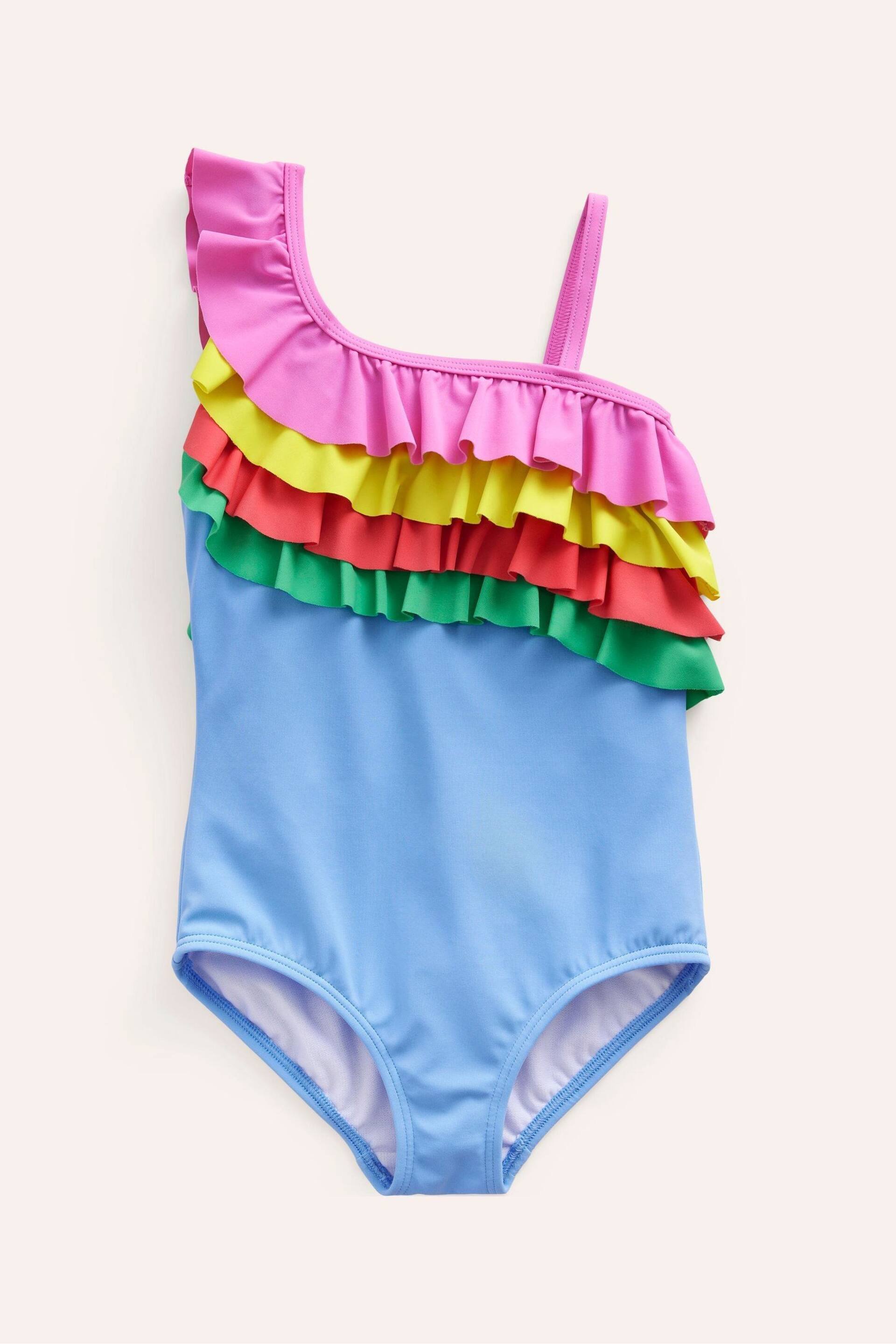 Boden Blue One Shoulder Multi Swimsuit - Image 1 of 3