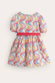 Boden Red Cotton Linen Rainbow Dress - Image 2 of 3