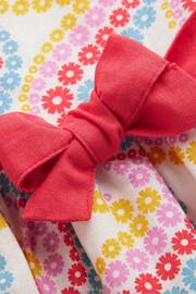 Boden Red Cotton Linen Rainbow Dress - Image 3 of 3