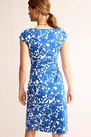 Boden Blue Floral Florrie Jersey Dress - Image 2 of 5