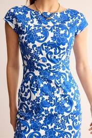 Boden Blue Floral Florrie Jersey Dress - Image 4 of 5