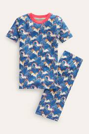 Boden Blue Snug Short John Pyjamas - Image 1 of 2