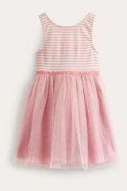 Boden Pink Jersey Tulle Mix Dress - Image 2 of 3