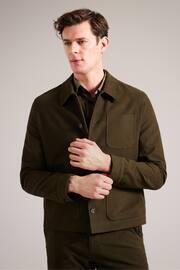 Ted Baker Green Button Through Moleskin Jacket - Image 1 of 5