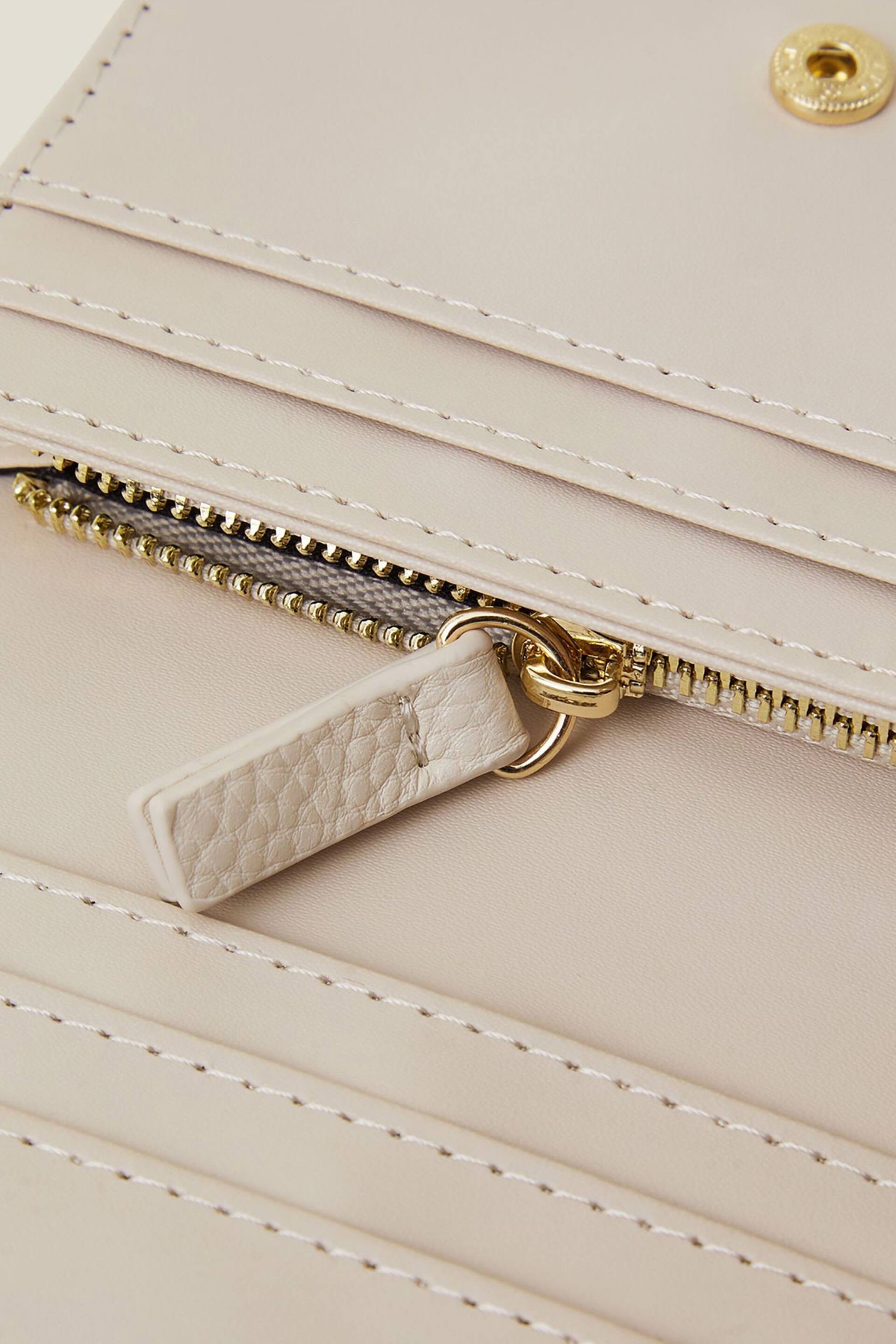 Accessorize Cream Classic Fold Over Purse - Image 3 of 3