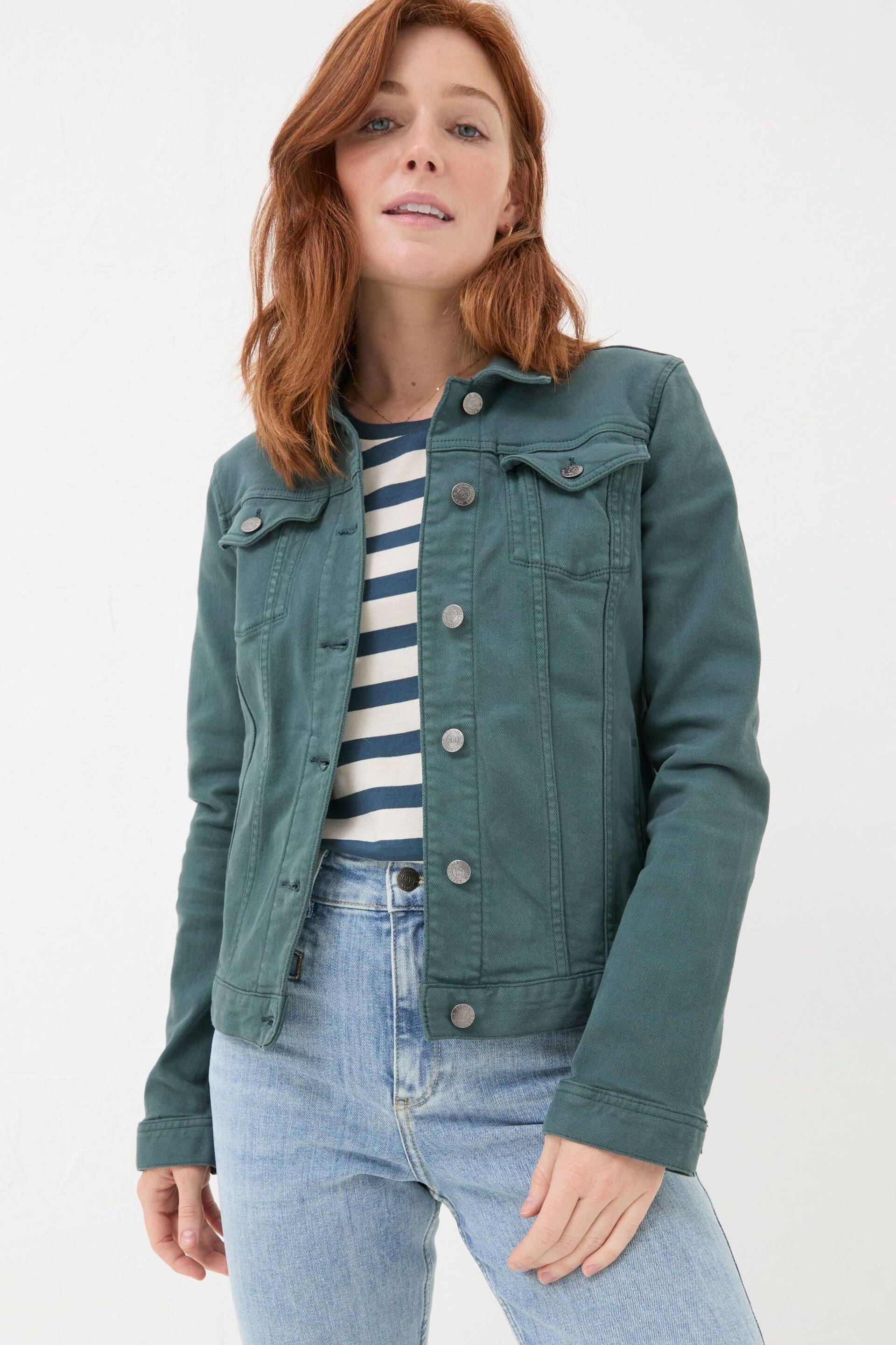 FatFace Green Denim Jacket - Image 1 of 6