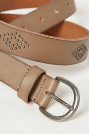 FatFace Brown Jean Stud Leather Belt - Image 2 of 2