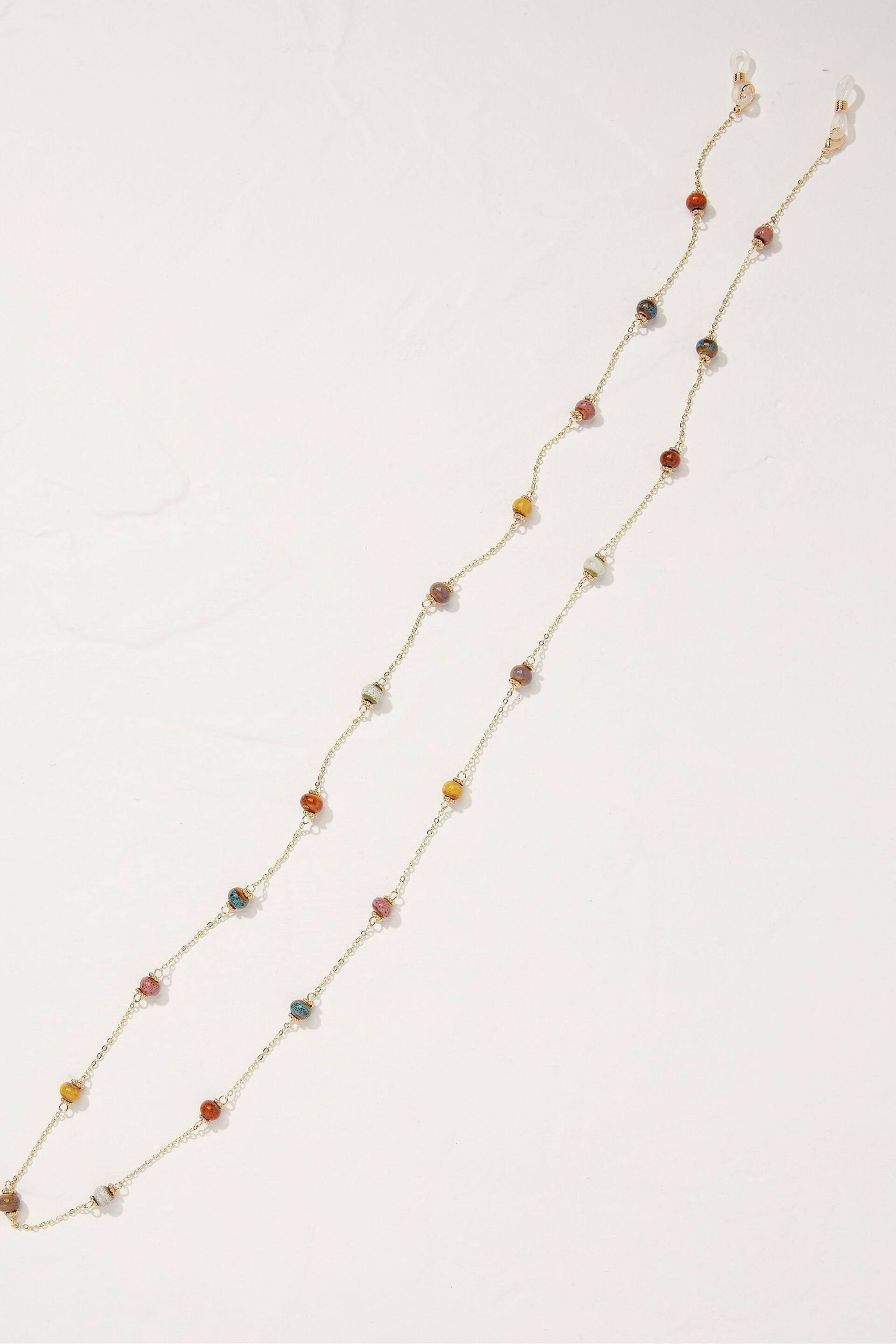 FatFace Gold Ceramic Bead Glasses Chain - Image 1 of 2