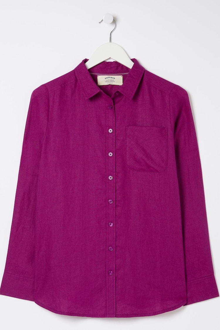 FatFace Olivia Purple Linen Shirt - Image 5 of 5