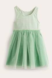 Boden Green Jersey Tulle Mix Dress - Image 3 of 4