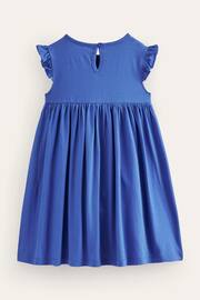 Boden Blue Frill Sleeve Sheep Appliqué Dress - Image 2 of 3