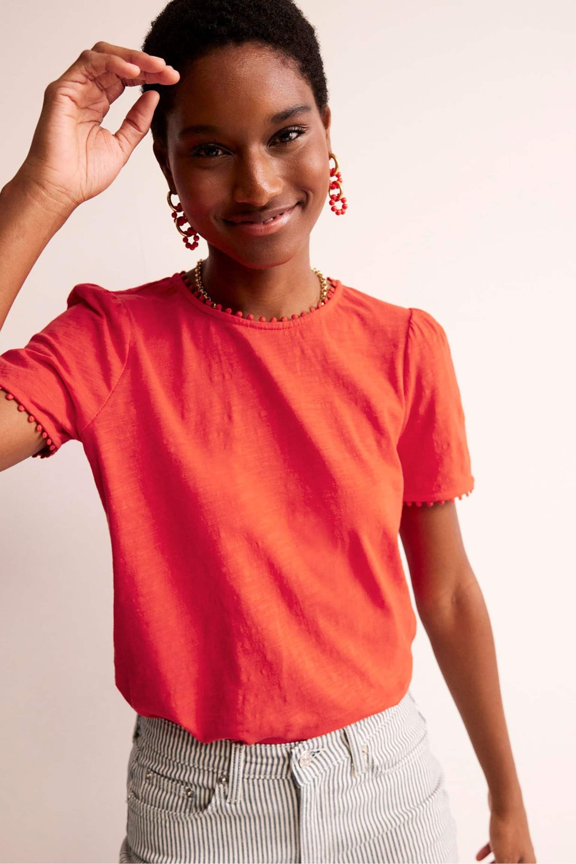 Boden Red Ali Jersey Blouses - Image 1 of 5