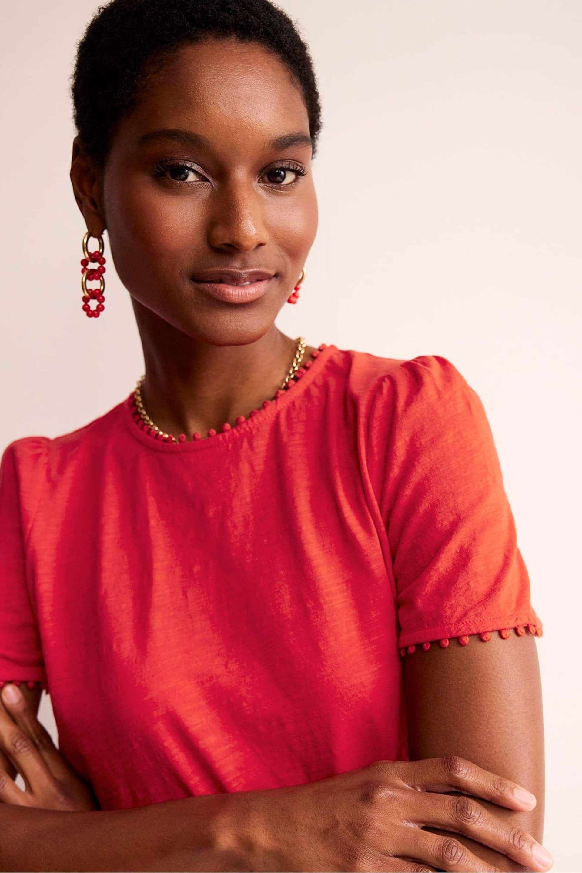 Boden Red Ali Jersey Blouses - Image 2 of 5