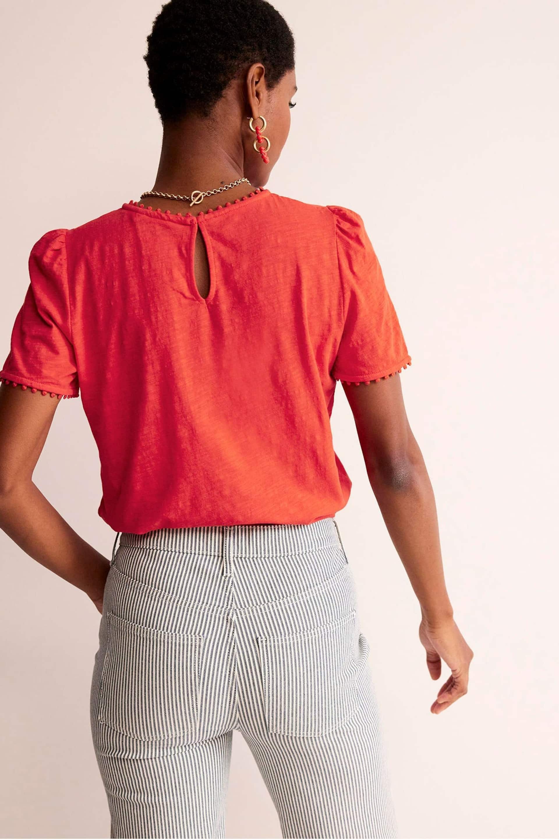 Boden Red Ali Jersey Blouses - Image 3 of 5
