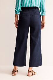 Boden Blue Westbourne Crop Linen Trousers - Image 2 of 5